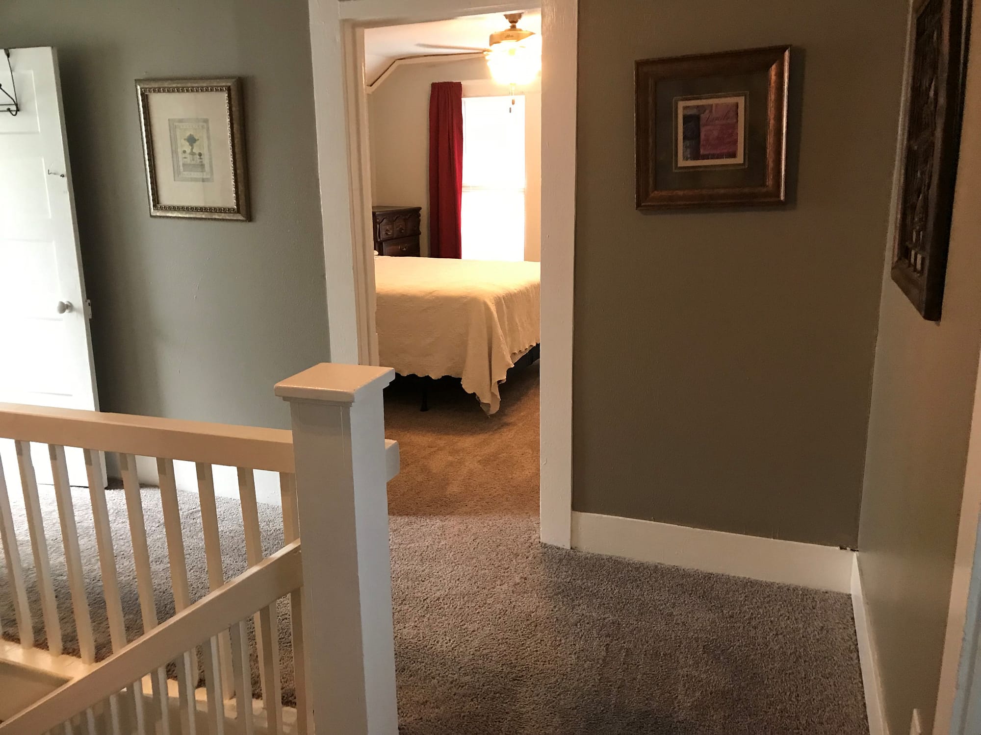 Upstairs Hallway and Bedroom